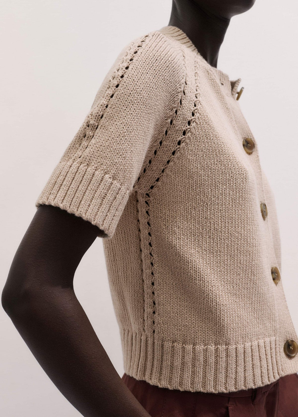 Stone Short Sleeve Cardigan | ME+EM