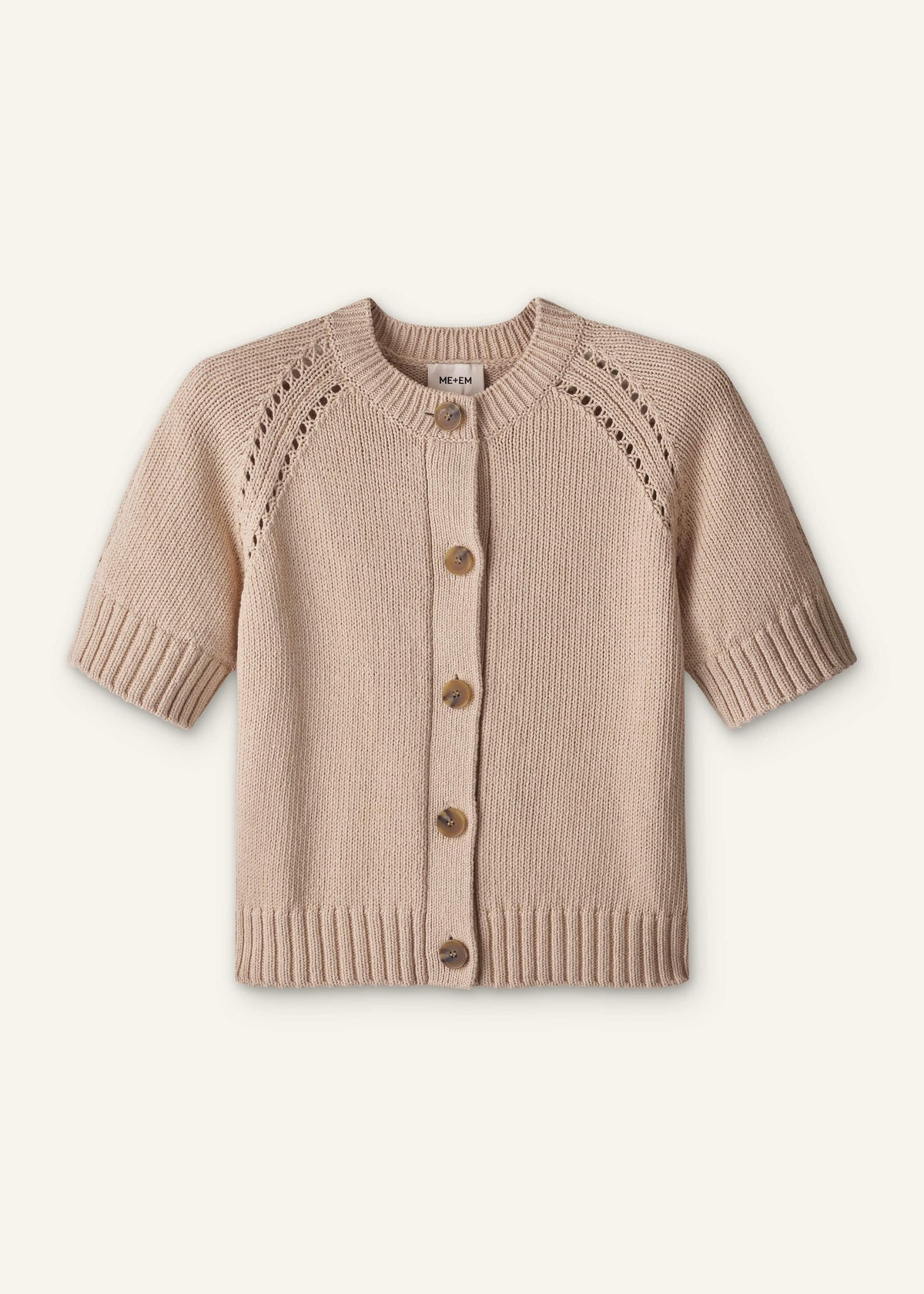Stone Short Sleeve Cardigan | ME+EM
