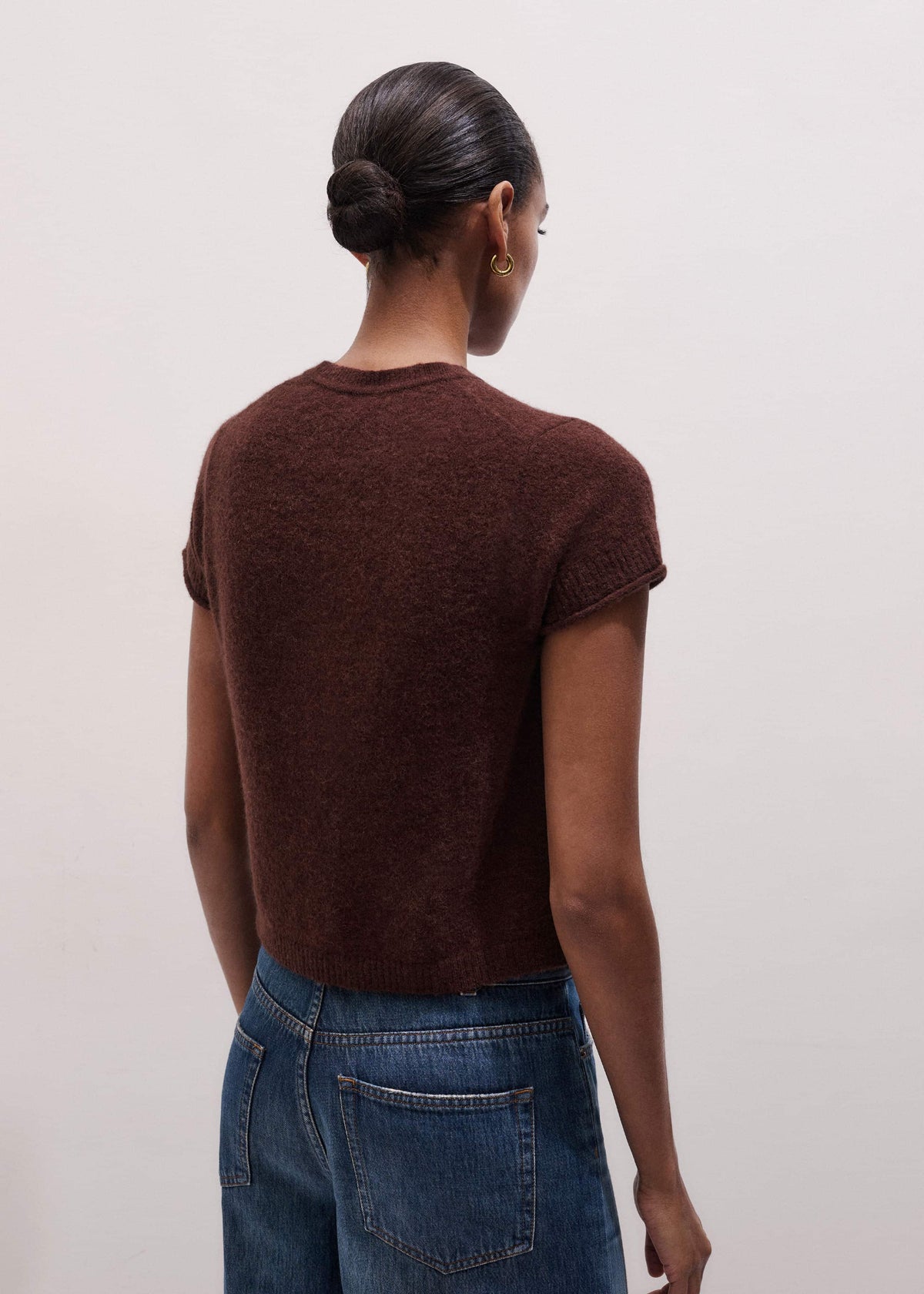 Cinnamon Alpaca Button-Through Knit Baby Tee | ME+EM