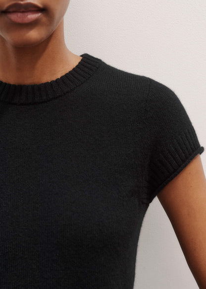 Black Cashmere Baby Tee | ME+EM