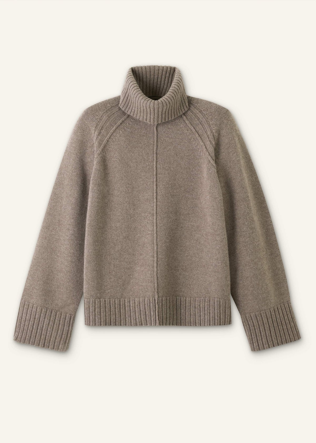 Brown Exposed Seam Raglan Sweater + Snood | ME+EM