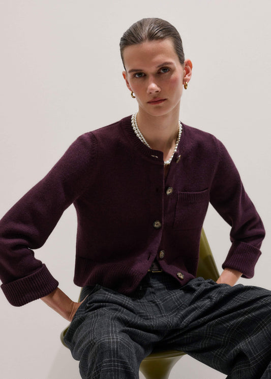 Red Button-Through Straight Cardigan | ME+EM