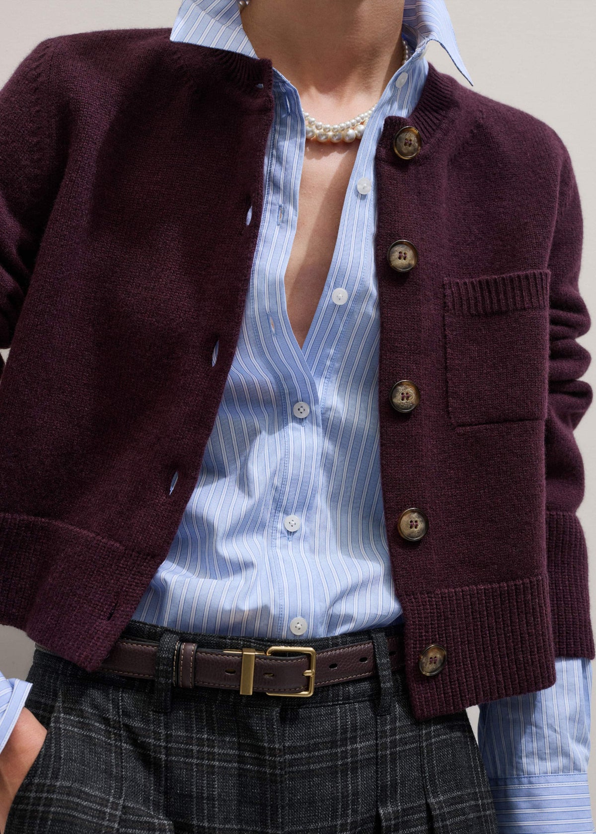 Red Button-Through Straight Cardigan | ME+EM