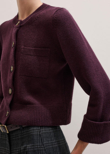 Red Button-Through Straight Cardigan | ME+EM