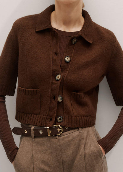Brown Barely There Sweater | ME+EM