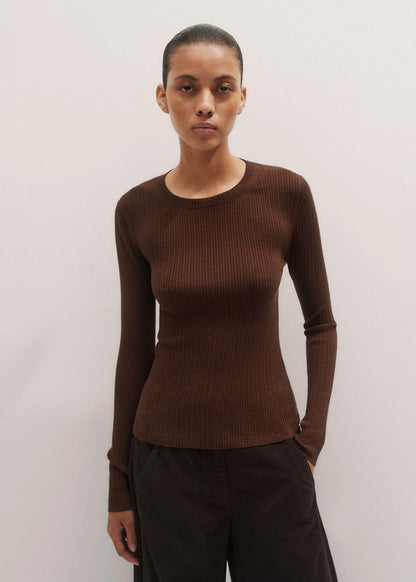 Brown Barely There Sweater | ME+EM
