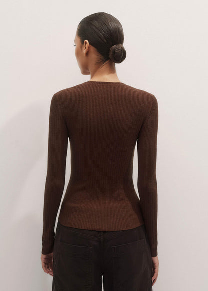 Brown Barely There Sweater | ME+EM