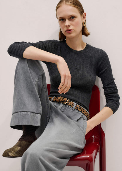 Gray Barely There Sweater | ME+EM