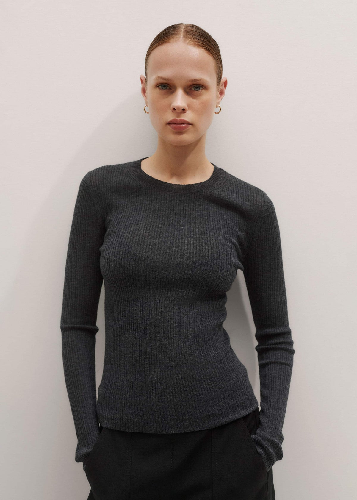 Gray Barely There Sweater | ME+EM