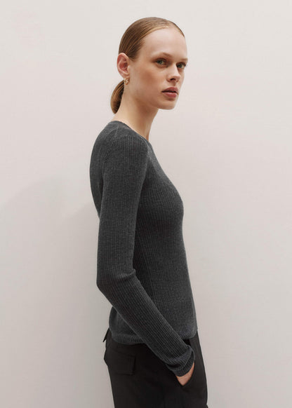 Gray Barely There Sweater | ME+EM