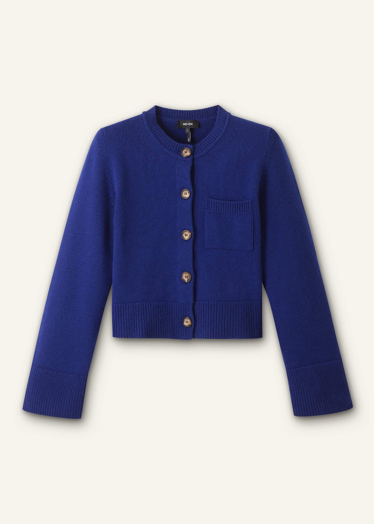 Blue Button-Through Straight Cardigan | ME+EM