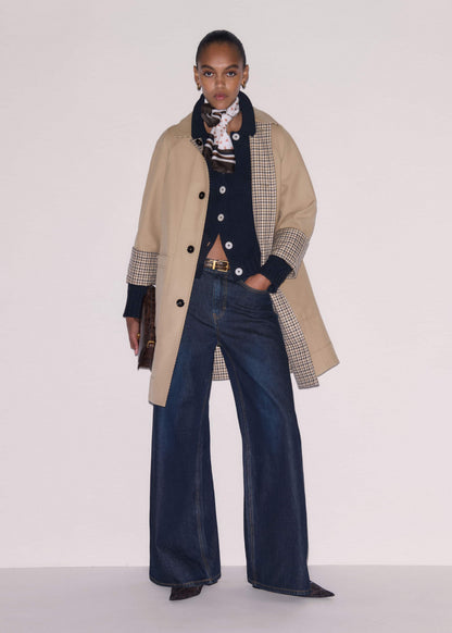 Navy Slim Collared Cardigan | ME+EM