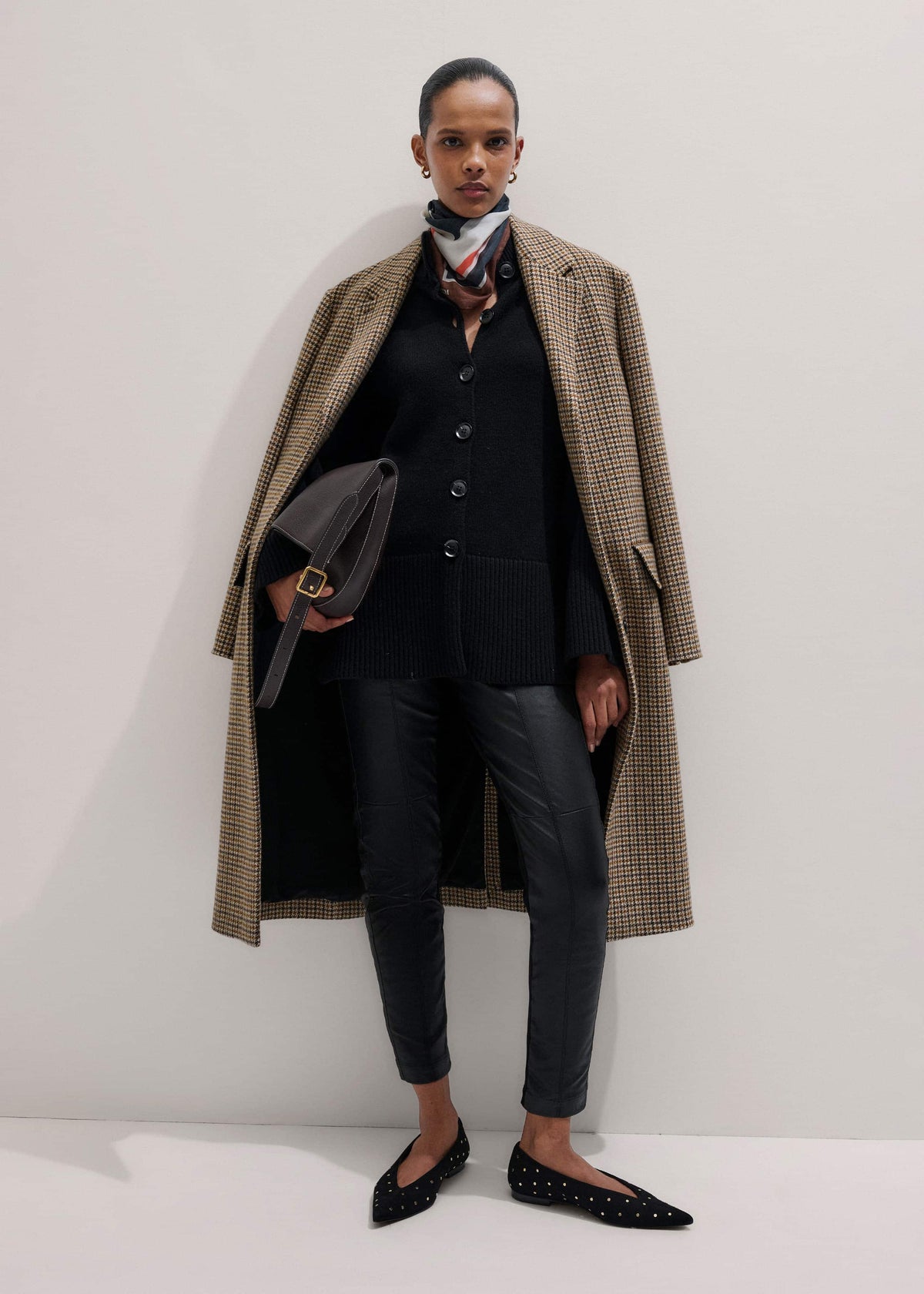 Black Button-Through Longline Cardigan | ME+EM
