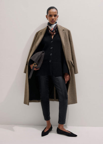 Black Button-Through Longline Cardigan | ME+EM