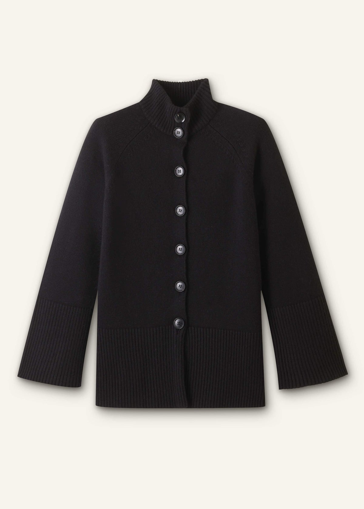 Black Button-Through Longline Cardigan | ME+EM