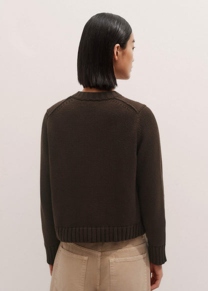 Brown Crop Cardigan | ME+EM