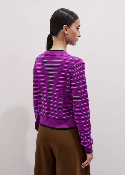 Textured Stripe Straight Sweater | ME+EM