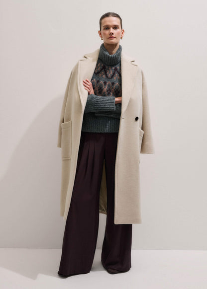 Gray Fairisle Jacquard Relaxed Sweater + Snood | ME+EM