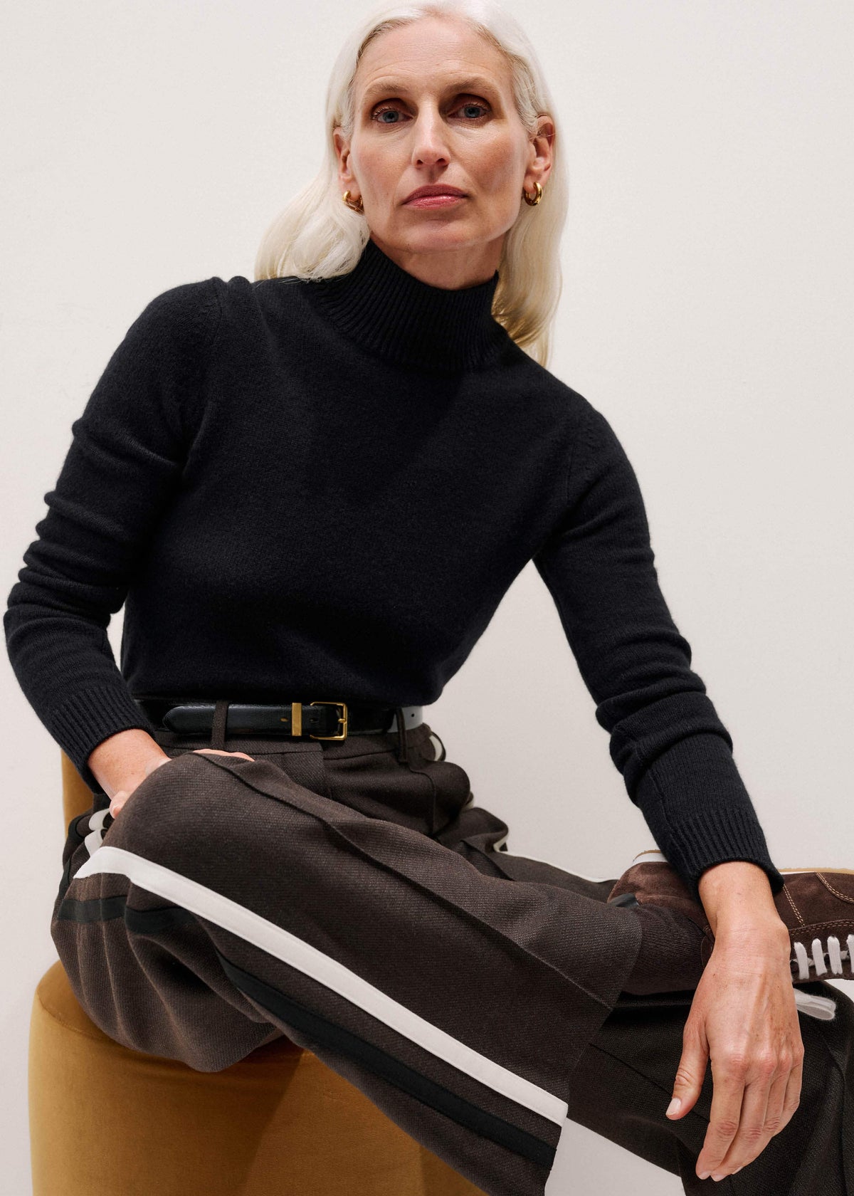 Black High Neck Crop Sweater | ME+EM