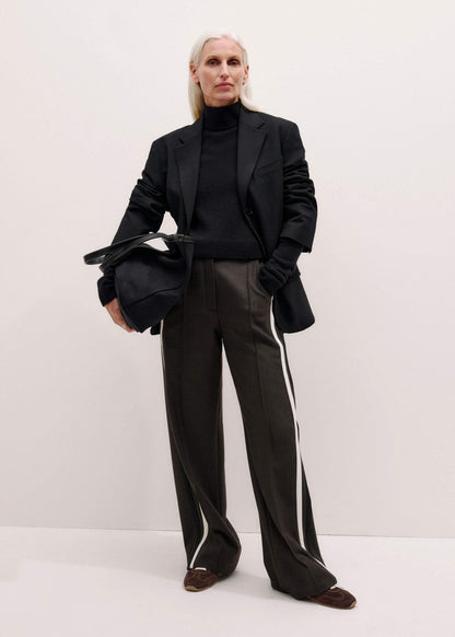 Black High Neck Crop Sweater | ME+EM