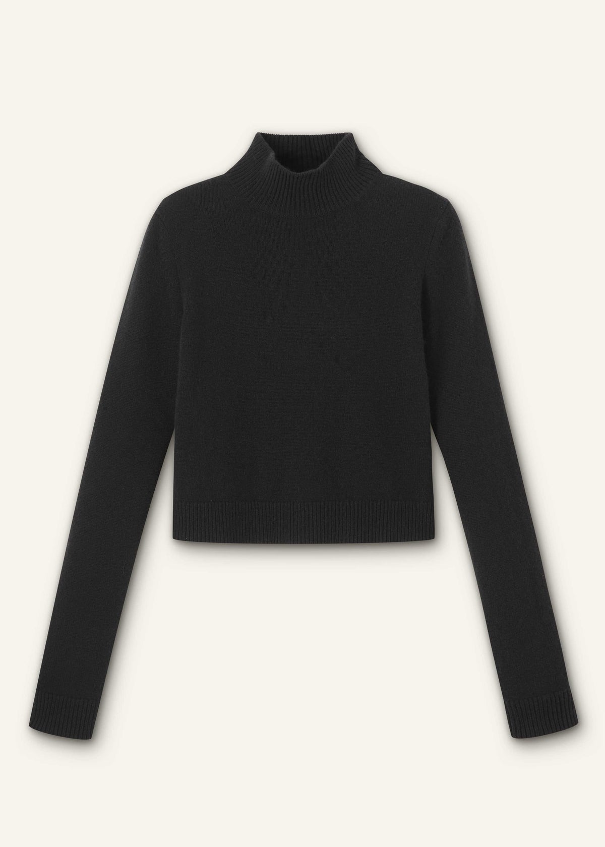 Black High Neck Crop Sweater | ME+EM