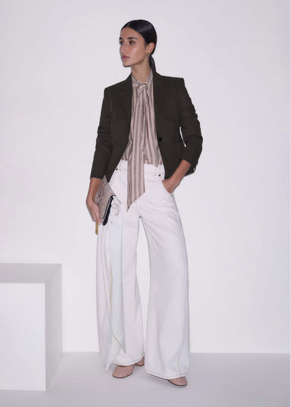 Brown Fitted Short Blazer | ME+EM