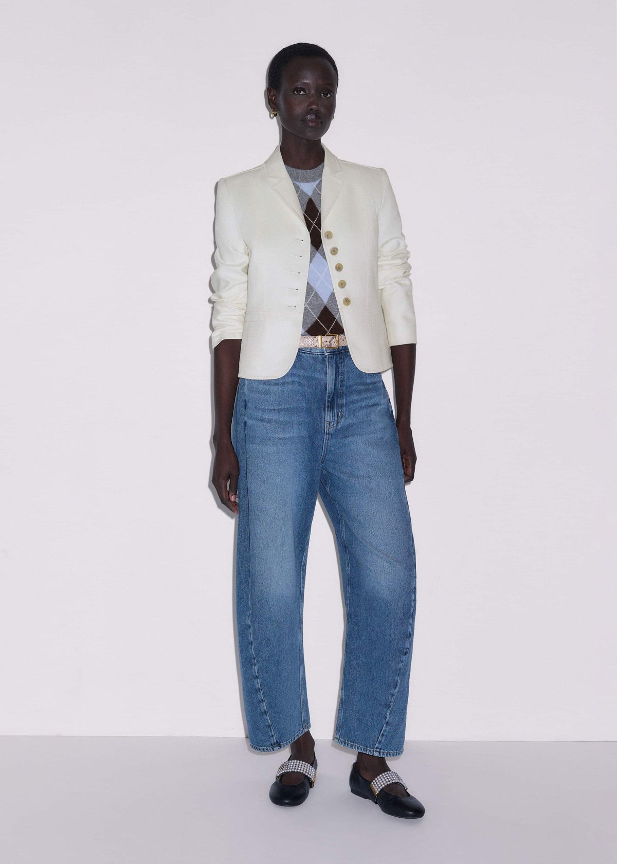 Ivory Fitted Utility Jacket | ME+EM