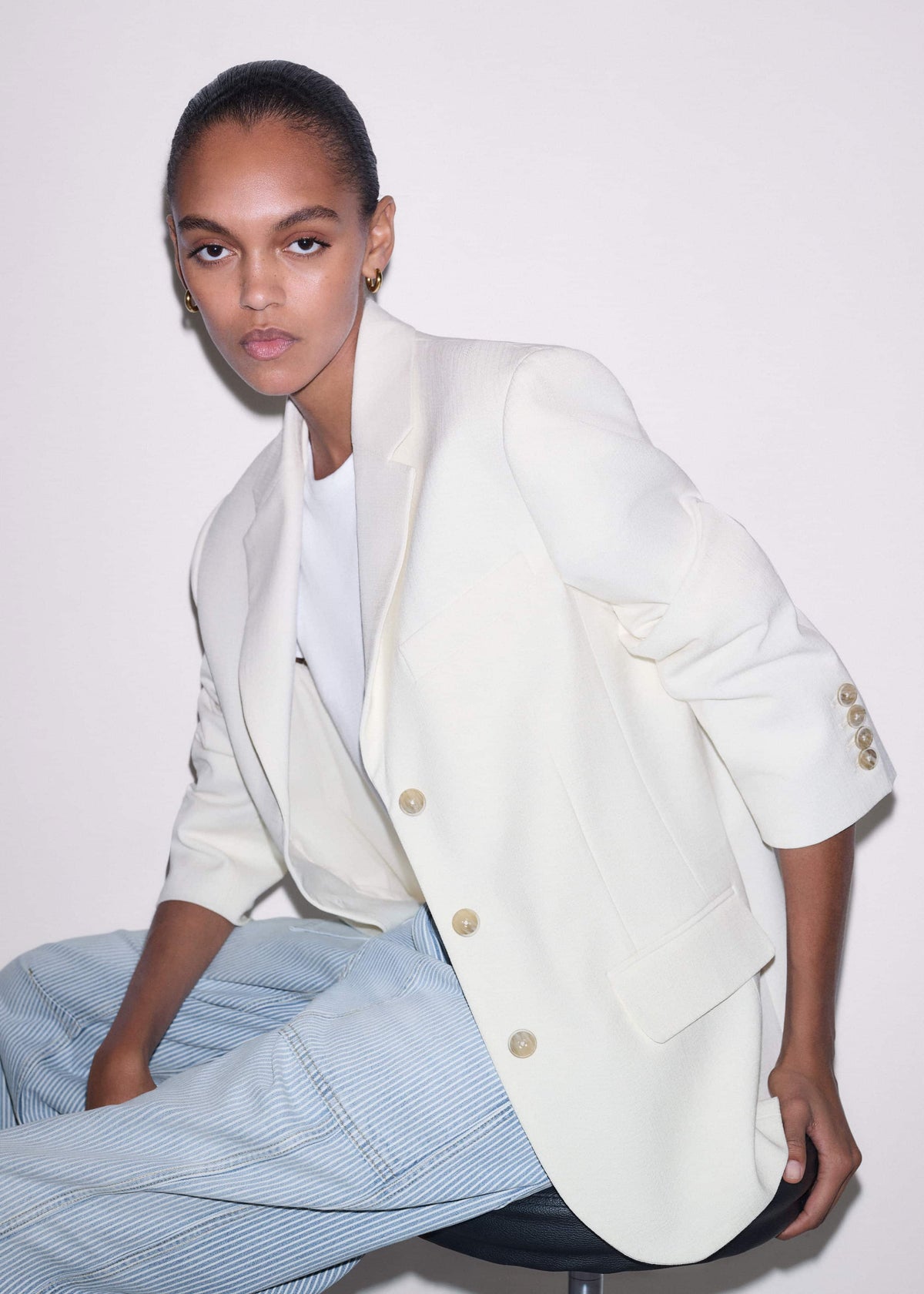 Ivory Icon Intelligently Oversized Blazer | ME+EM