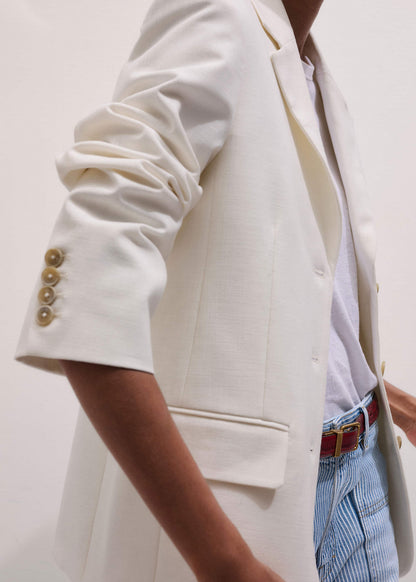 Ivory Icon Intelligently Oversized Blazer | ME+EM