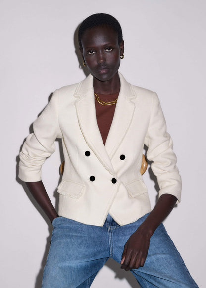 Ivory AM-PM Fitted Blazer | ME+EM