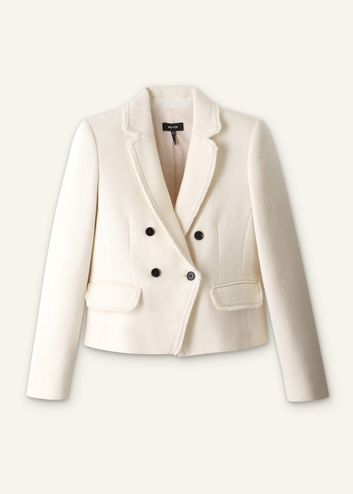 Ivory AM-PM Fitted Blazer | ME+EM