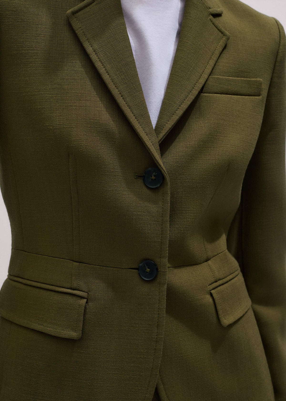Olive Green Soft Sculpt Jacket | ME+EM