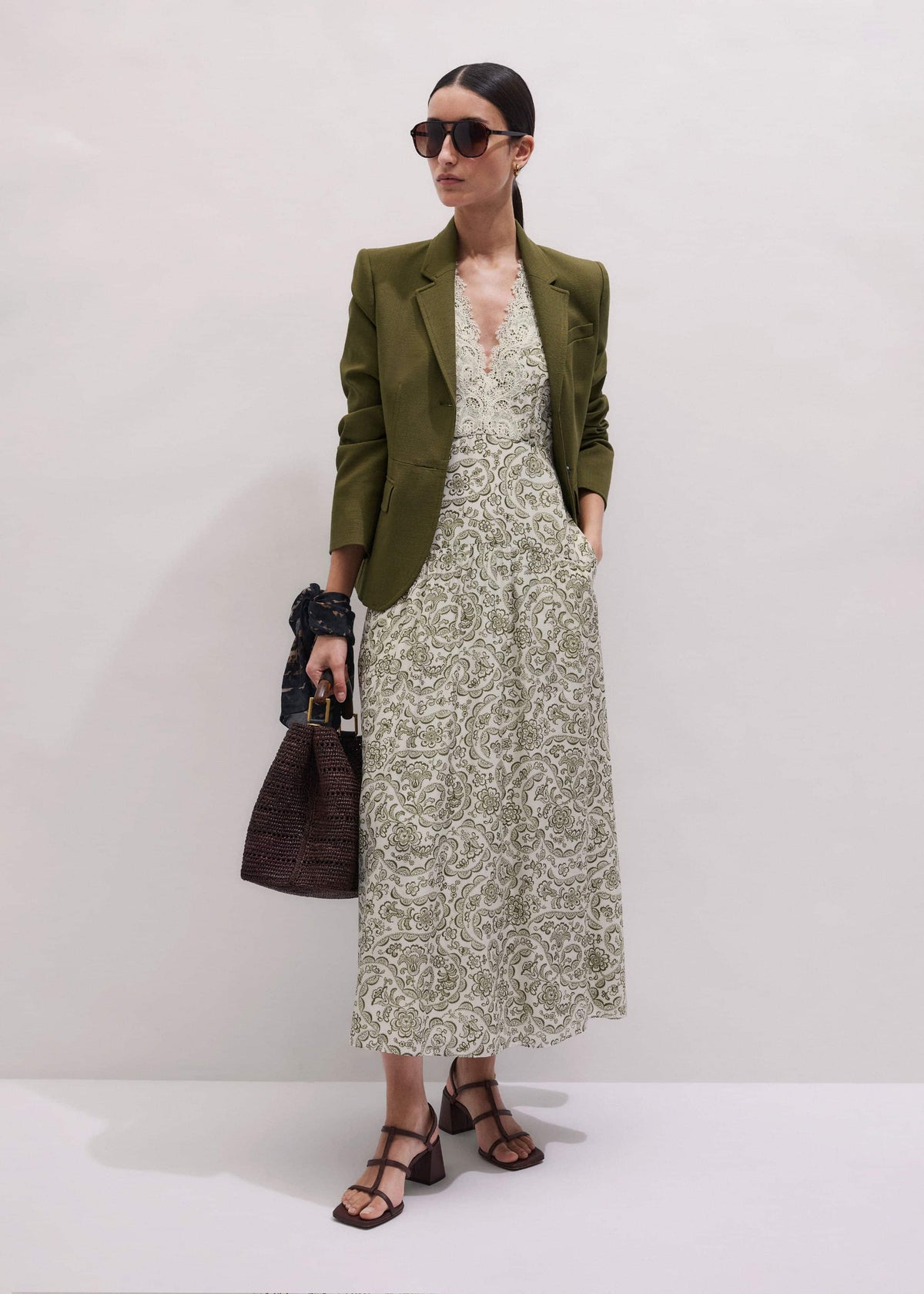 Olive Green Soft Sculpt Jacket | ME+EM