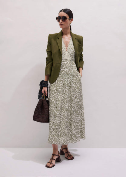 Olive Green Soft Sculpt Jacket | ME+EM