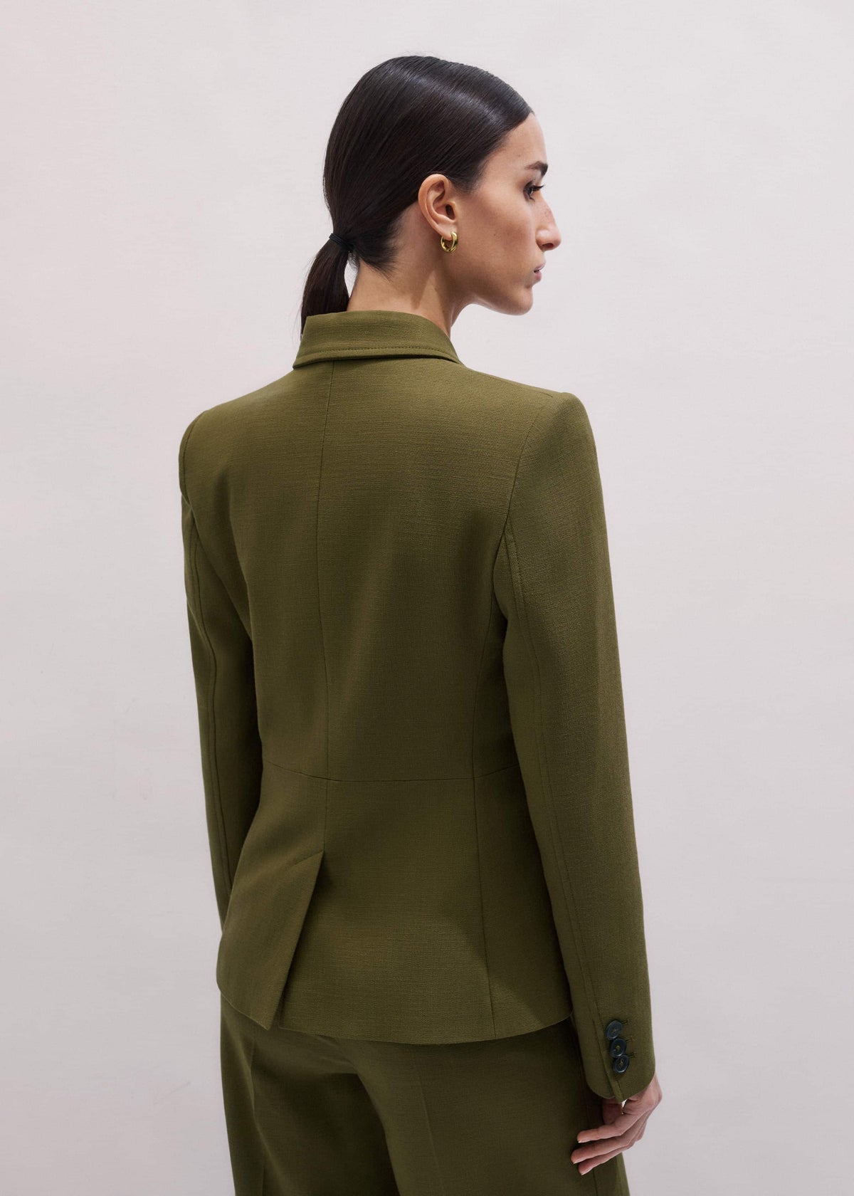 Olive Green Soft Sculpt Jacket | ME+EM