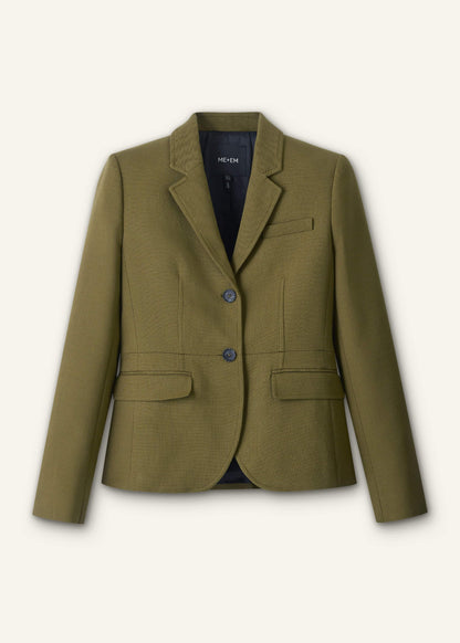 Olive Green Soft Sculpt Jacket | ME+EM