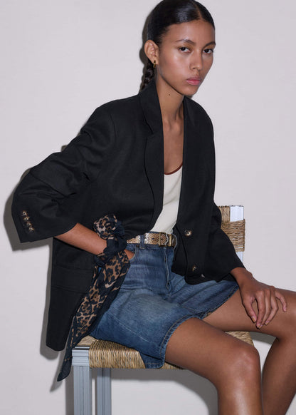 Black Summer Oversized Blazer | ME+EM