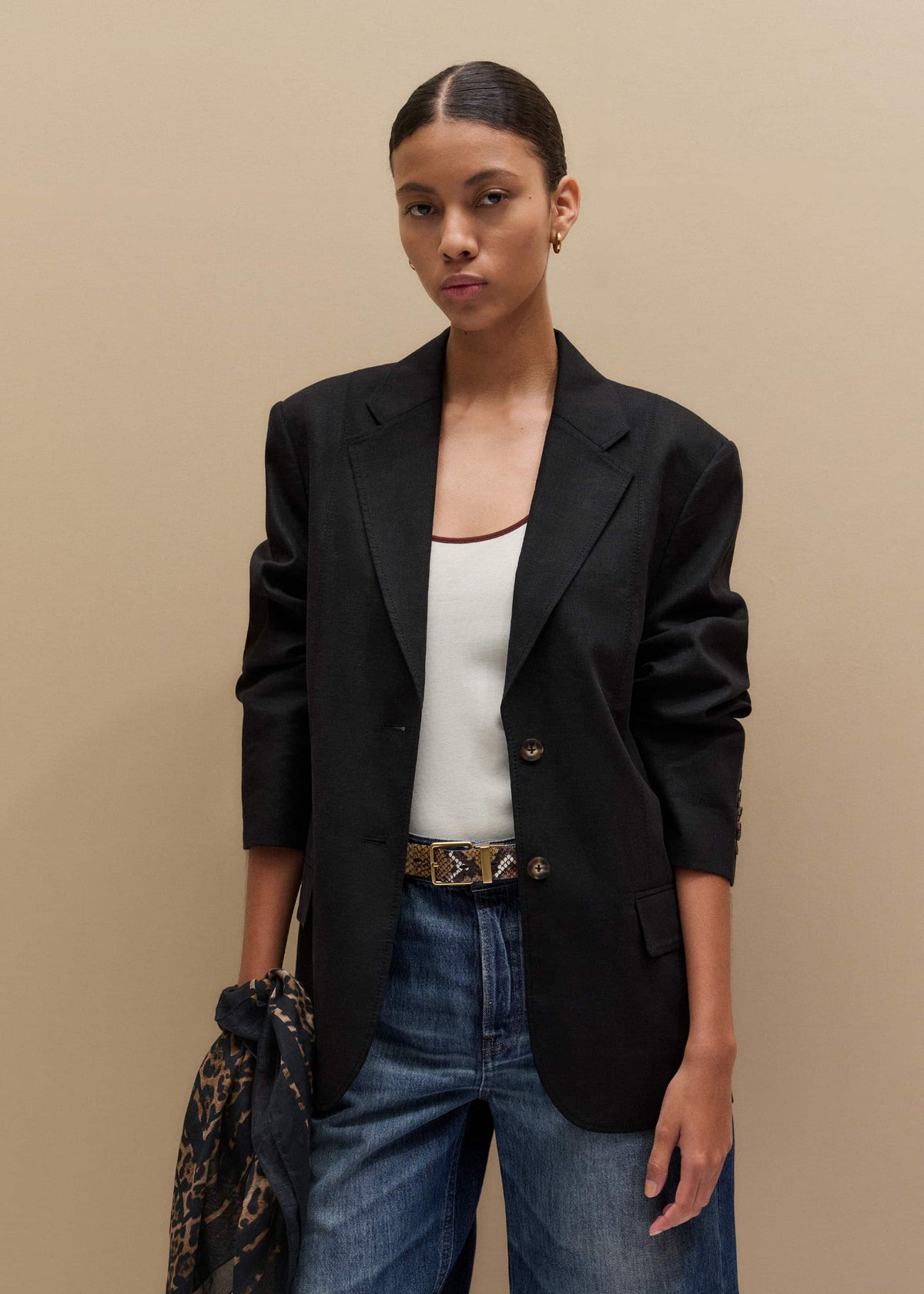 Black Summer Oversized Blazer | ME+EM