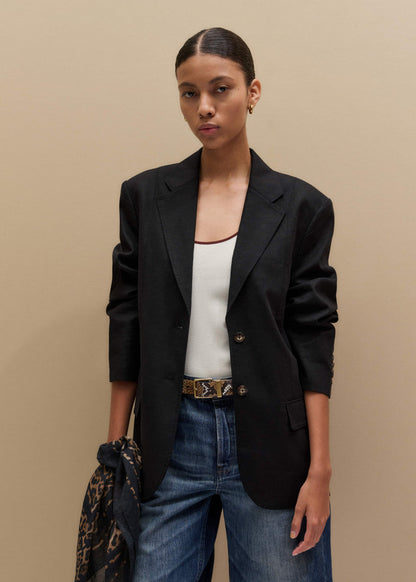 Black Summer Oversized Blazer | ME+EM