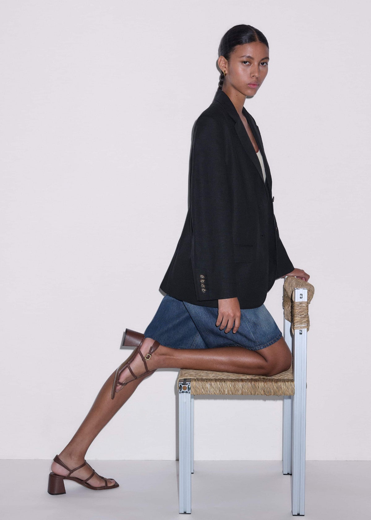 Black Summer Oversized Blazer | ME+EM