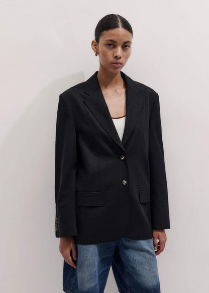 Black Summer Oversized Blazer | ME+EM