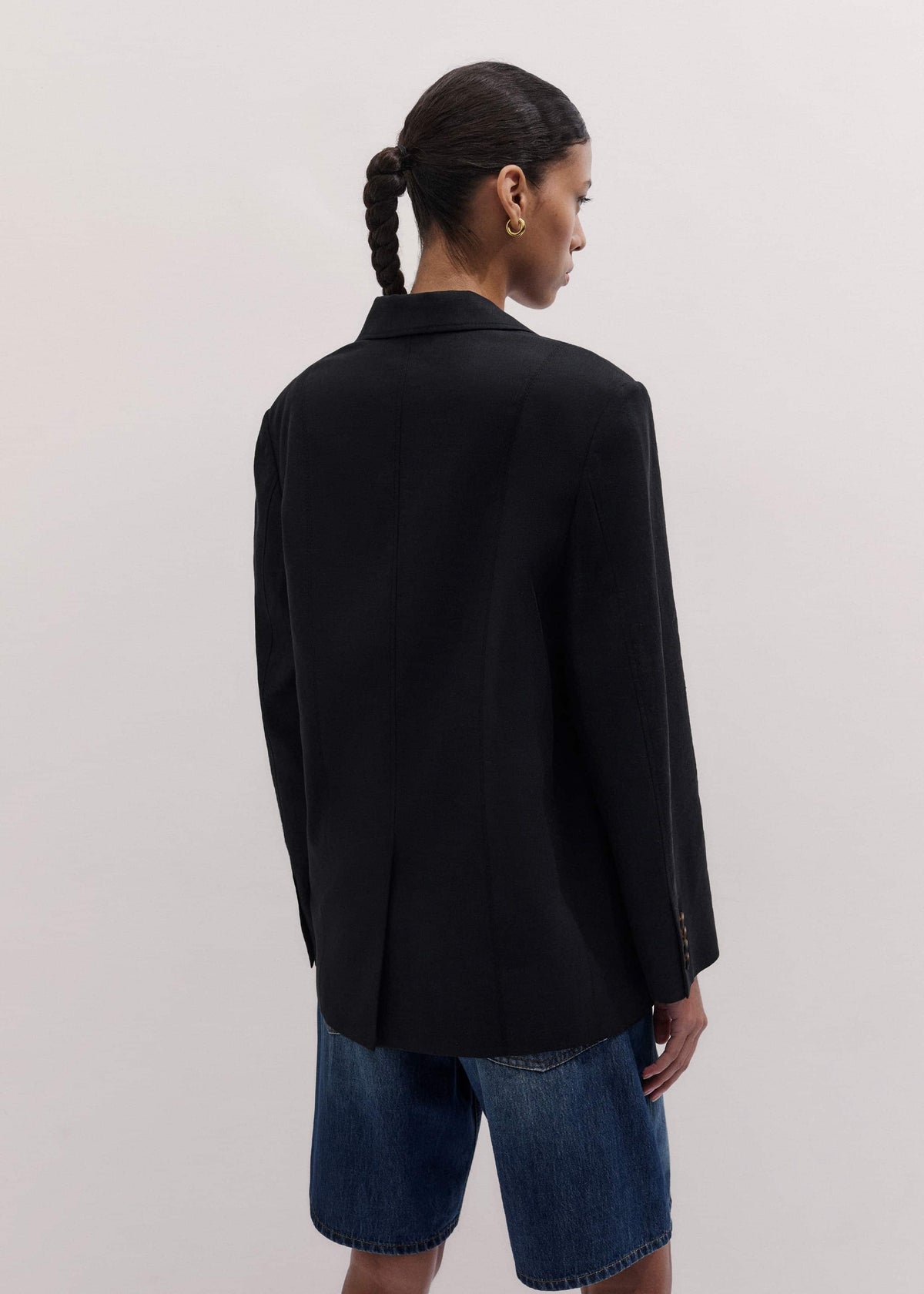 Black Summer Oversized Blazer | ME+EM
