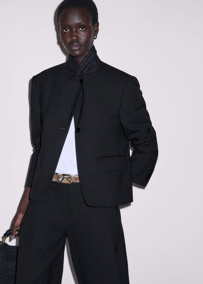 Black Icon Intelligently Oversized Short Blazer | ME+EM