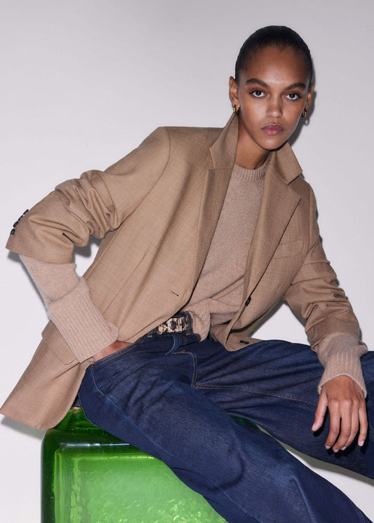 Brown Icon Oversized Blazer | ME+EM