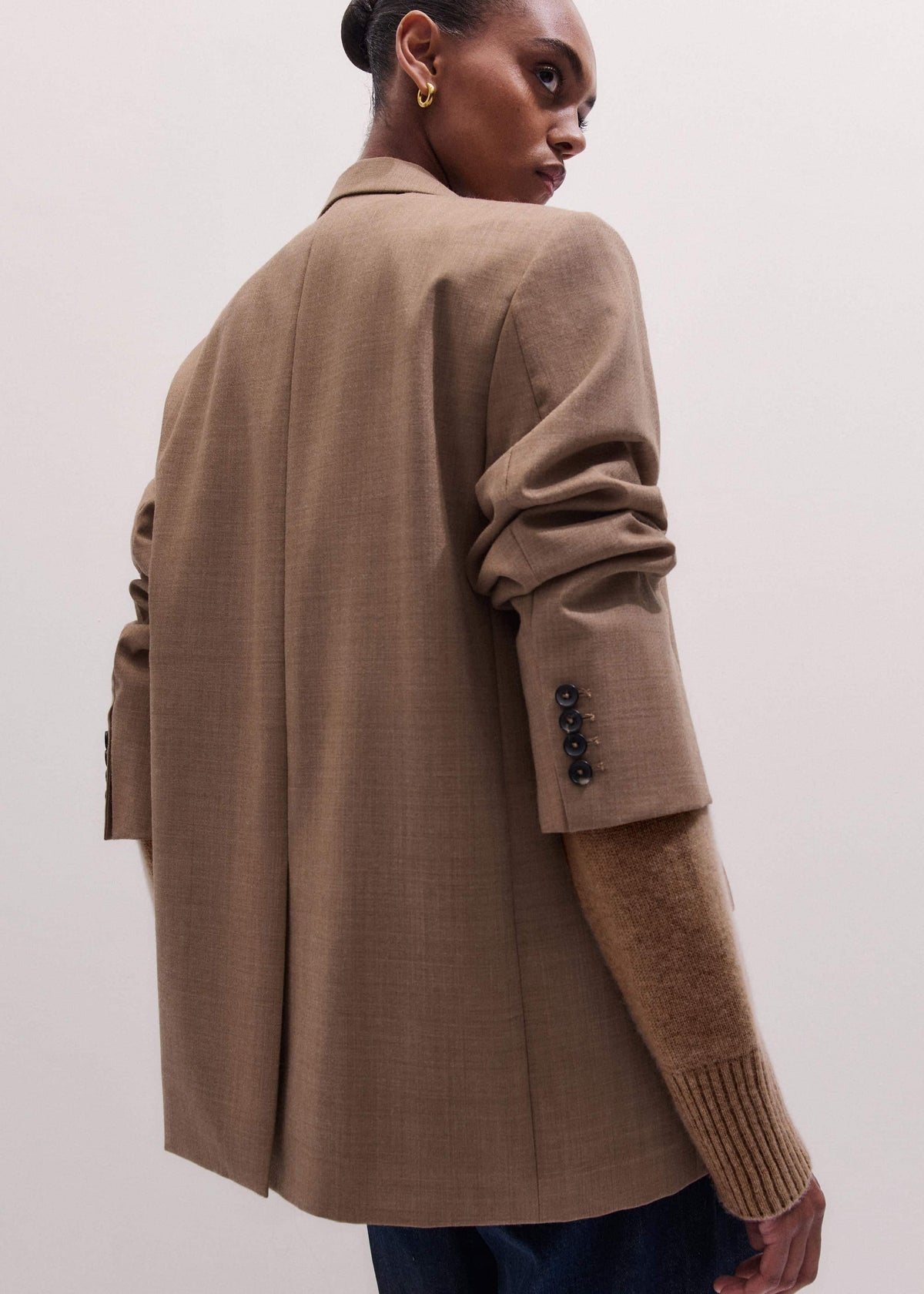 Brown Icon Oversized Blazer | ME+EM