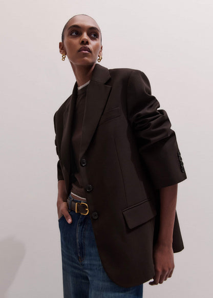 Brown Icon Intelligently Oversized Blazer | ME+EM