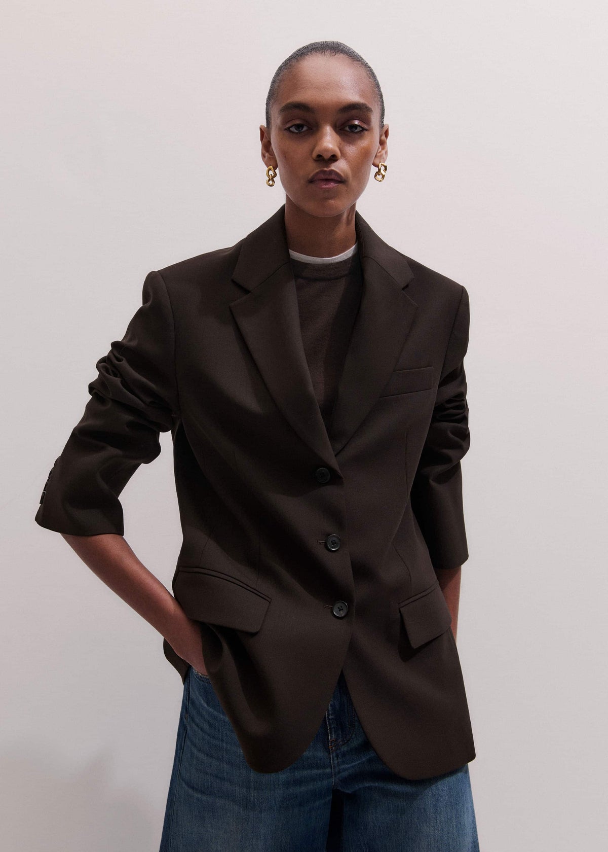 Brown Icon Intelligently Oversized Blazer | ME+EM