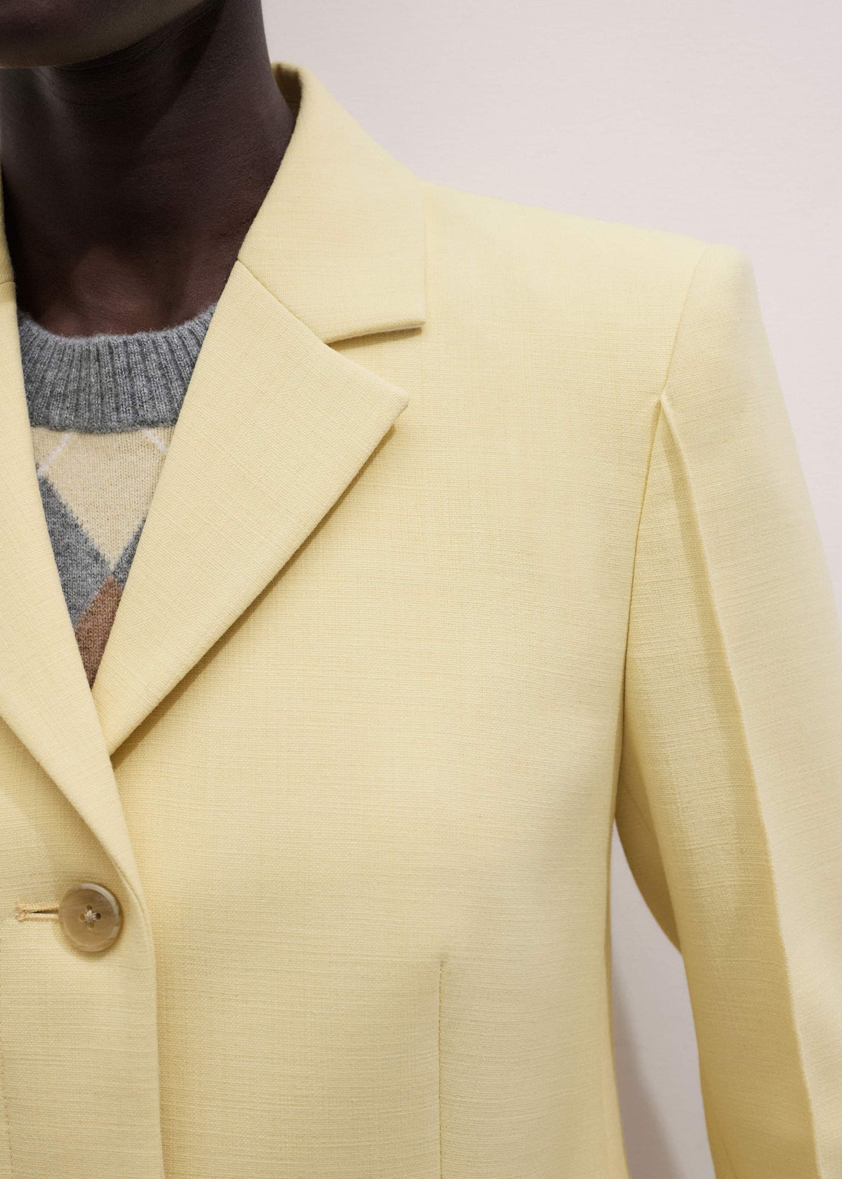 Yellow Slim Contour Blazer | ME+EM
