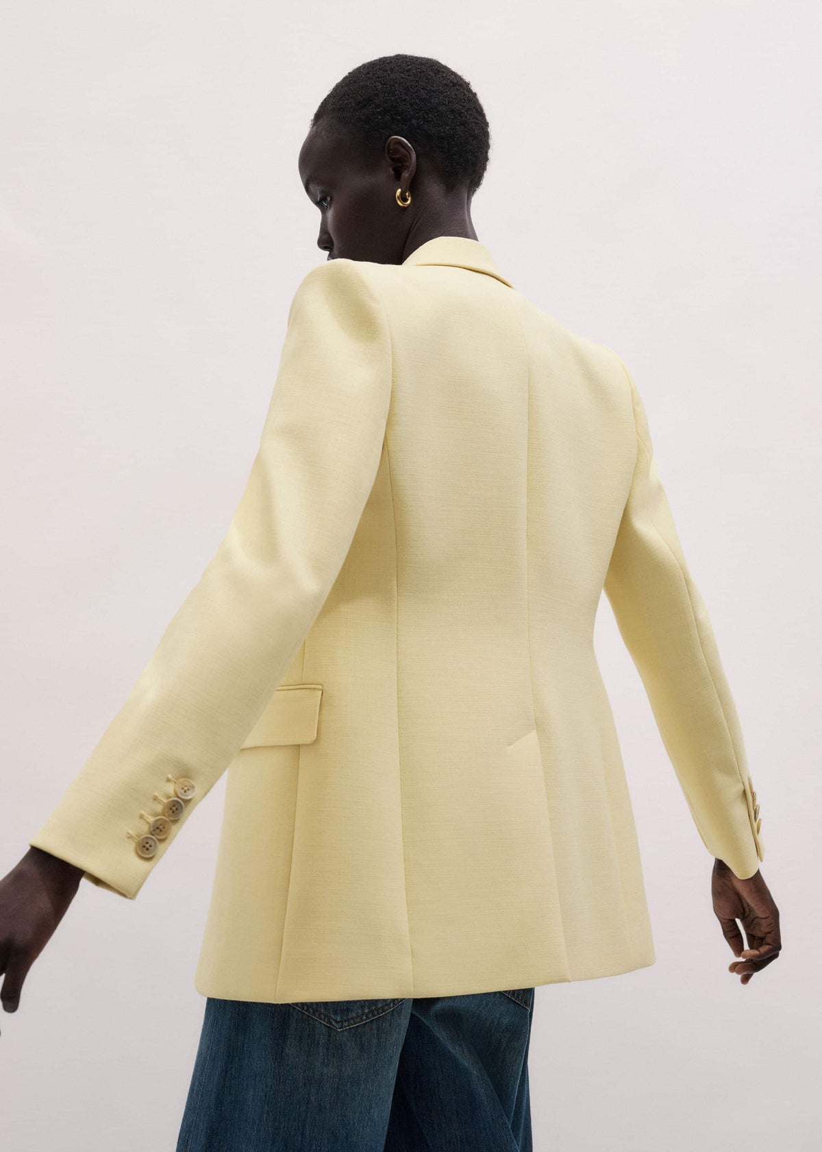 Yellow Slim Contour Blazer | ME+EM