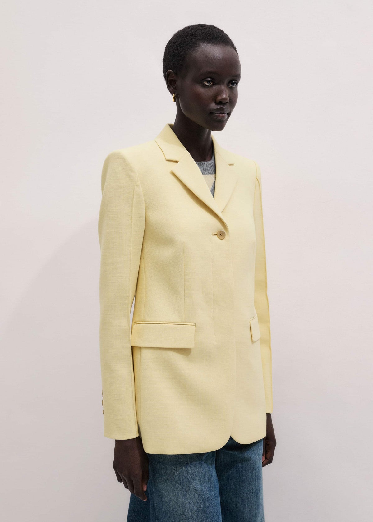 Yellow Slim Contour Blazer | ME+EM